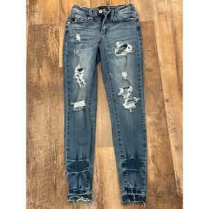 KanCan ripped skinnies, ladies skinny jean 3/25